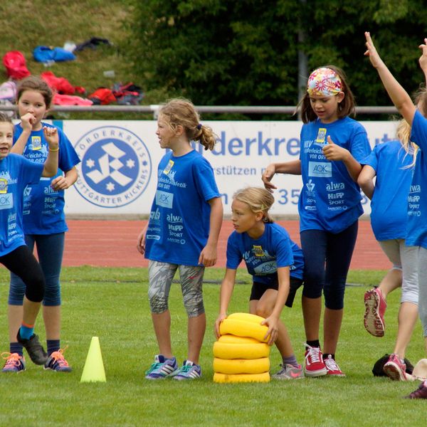 Kinderleichtathletik vor Ort am 28. Juni 2018 in Stuttgart-Degerloch