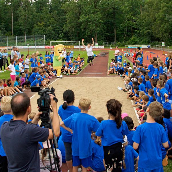 Kinderleichtathletik vor Ort am 28. Juni 2018 in Stuttgart-Degerloch