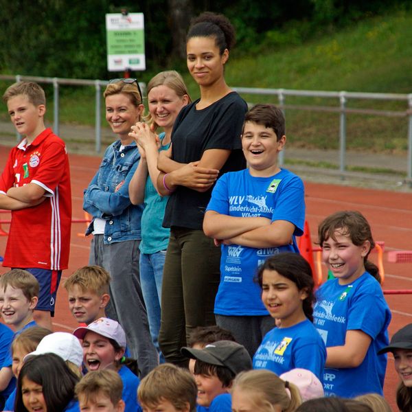 Kinderleichtathletik vor Ort am 28. Juni 2018 in Stuttgart-Degerloch